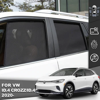 Для Volkswagen VW ID.4 Crozz ID4 2020-2023 Магнитный Автомобильный Солнцезащитный Козырек Козырек Переднего лобового стекла Занавеска Заднего Бокового Детского окна солнцезащитный козырек Изображение