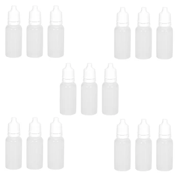 AD-500ШТ 15 мл Пустые Пластиковые Бутылки-Капельницы Для Жидкости для Глаз с Капельницей Многоразового Использования Изображение