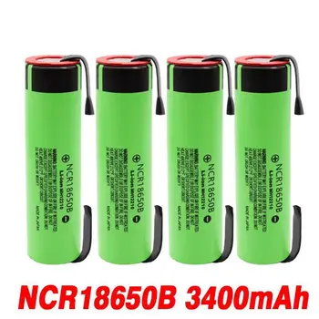 Литиевая батарея NCR18650B, 3,7 В, для аккумуляторов 18650 + никелевые чипы Изображение
