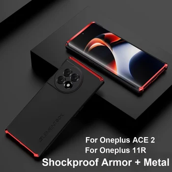 Для Oneplus ACE 2 Чехол Металлический Каркас Противоударная Броня Алюминиевый Бампер Для Чехлов One plus 11R Защита Камеры Матовый Чехол Для ПК Телефона Изображение