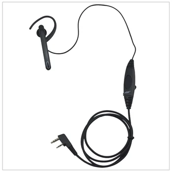 Однопроводная Ушная вешалка G-Loop Boom Mic Ear Bar Mic PTT Гарнитура с 2-контактным K-разъемом для Kenwood Baofeng UV-5R, Wouxun KG-UVD1P, TYT MD-390 Изображение