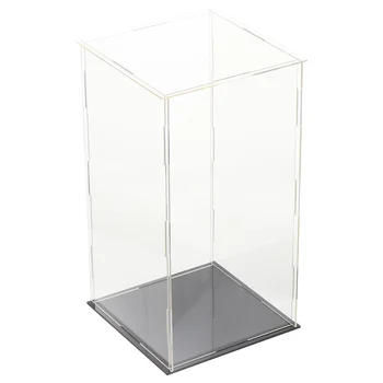 Прозрачная коробка для дисплея, Столешница, коробка для моделей игрушек, Крышка для домашней организации, Куб Изображение