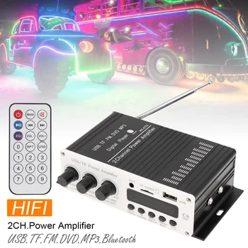 Пульт дистанционного управления 470BT 2-канальный HI-FI Автомобильный Аудио Усилитель высокой мощности FM-радио плеер Поддержка SD/USB/DVD/MP3/AUX Изображение