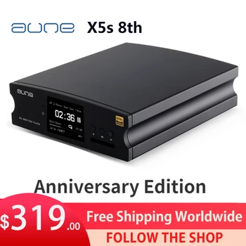 Aune X5s 8th Anniversary Edition Музыкальный цифровой плеер Bluetooth декодер проигрыватель HiFi без потерь 32bit 768k DSD512 музыкальный плеер Изображение