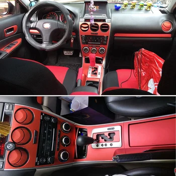 Автомобильный стайлинг 5D из углеродного волокна, внутренняя отделка Центральной консоли, изменение цвета, литье, наклейки для Mazda 6 2003-2015 Изображение