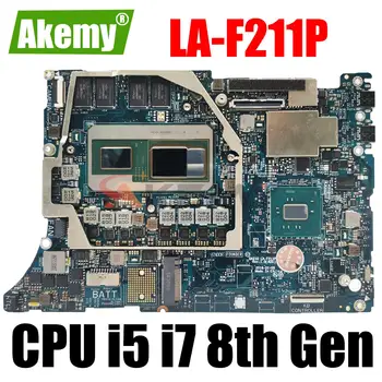 Для DELL XPS 15 9575 Материнская плата ноутбука DAZ10 LA-F211P Материнская плата с процессором i5 i7 8-го поколения 8G/16G-RAM 100% Протестирована Изображение