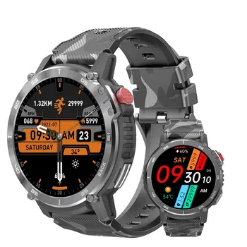 Смарт-часы Мужские 4 ГБ ПЗУ IP68 Водонепроницаемые C22 Smartwatch Bluetooth Вызов BT5.0 400 мАч 1,6 Дюймовый HD экран 35 дней в режиме ожидания Изображение