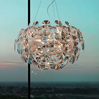 Подвесной светильник современного искусства LED Hope Подвесной светильник для гостиной, украшения дома, освещение в помещении, Скандинавский акриловый подвесной светильник Изображение