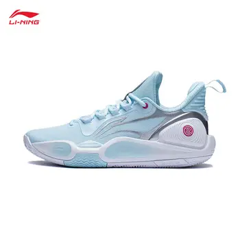 Баскетбольная обувь Li Ning, мужская обувь с низким берцем, blitz 9TD, износостойкая, противоскользящая, с отскоком, мужская обувь, спортивная обувь Изображение