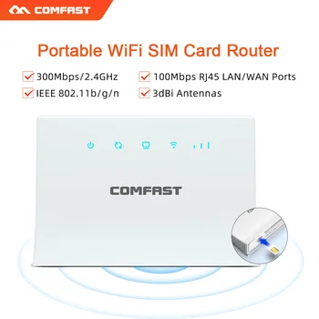 Новое Поступление, Портативная 4G SIM-карта, 4g LTE, Беспроводная точка доступа, Подключи и играй, Беспроводной WiFi-маршрутизатор 2,4 ГГц, 300 Мбит/с, базовая станция, точка доступа CF-ER10 Изображение