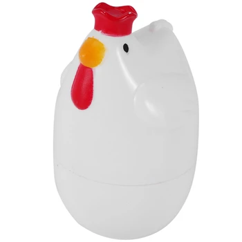 Пароварка для вареных яиц в форме цыпленка, 1 пароварка, пестик, микроволновая яйцеварка, инструменты для приготовления пищи, кухонные гаджеты, аксессуары, инструменты Изображение