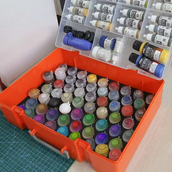 Двухслойная модель Evemodel, чемодан для хранения бутылок с краской, органайзер для переноски SN03S Изображение