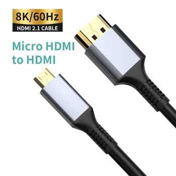 Кабель Micro HDMI-HDMI 8K/60Hz от Мужчины к мужчине Высокоскоростной Кабель-адаптер для Камеры GoPro Hero HDTV PS3 XBOX PC Micro HDMI Кабель Изображение