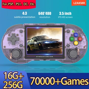 Новая Портативная игровая консоль RG353PS 256G 70000 + Игр с 3,5”Экраном Linux-системы, совместимая с HDMI 2,4 G/5G WiFi Для PSP PS1 Изображение
