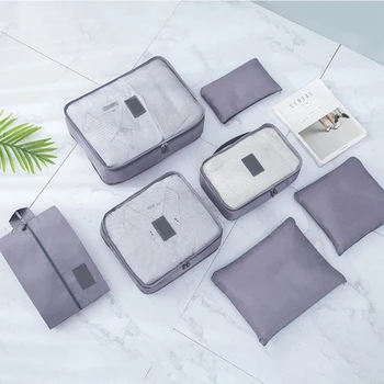Кубики для упаковки багажа на молнии, многофункциональный чемодан, сумка для упаковки одежды для кемпинга Изображение