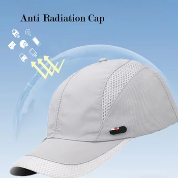 Бейсболка с защитой от радиации Из серебристого волокна, защищающая от электромагнитных волн, Компьютерная комната, Солнцезащитная шляпа с защитой от электромагнитного излучения Изображение