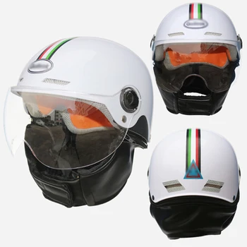 Модный мотоциклетный шлем Ветрозащитные шлемы для скейтборда, скутера, велосипеда, мотоцикла, 4 сезона, спортивные Велосипедные очки Изображение