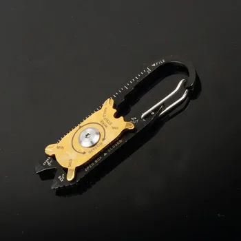 Креативный многофункциональный персонализированный брелок для ключей из нержавеющей стали, гаечный ключ, отвертка, открытый портативный инструмент, брелок для мотоцикла Изображение