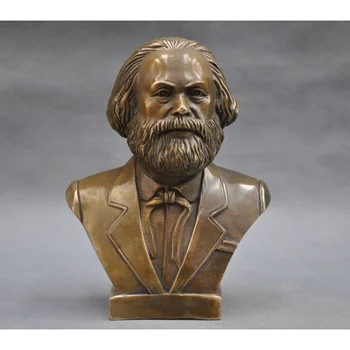 7-дюймовая бронзовая статуя Бюста Великого коммуниста Германии Карла Маркса Изображение