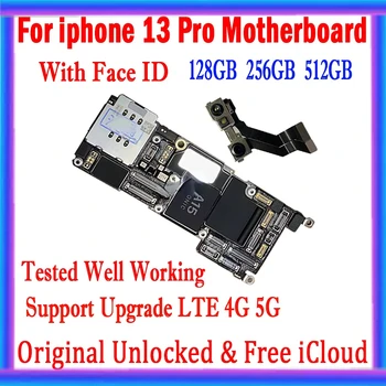 Carte mère originale débloquée pour iphone 13 Pro, 128/256 go, avec Face ID, avec iCloud libre, circuit imprimé compatible 4/5G Изображение