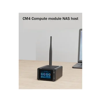 CM4-NAS-двухъярусный сетевой накопитель с 2-дюймовым ЖК-дисплеем SPI для вычислительного модуля CM4 (без CM4) -Штепсельная вилка EU Изображение