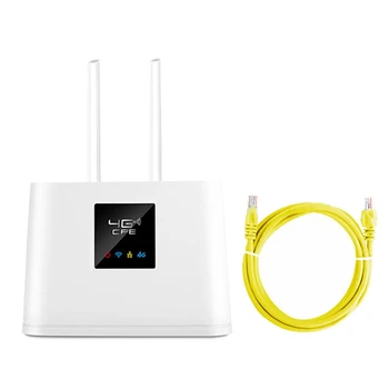 Беспроводной маршрутизатор 4G 150 Мбит/с с 2 антеннами, встроенный слот для SIM-карты, Поддержка максимум 20 пользователей (штепсельная вилка США) Изображение