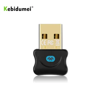 Kebidumei Беспроводной Bluetooth 5,0 USB-адаптер, мини Bluetooth-ключ, Музыкальный звук, Bluetooth-передатчик, приемник, адаптер для ПК Изображение