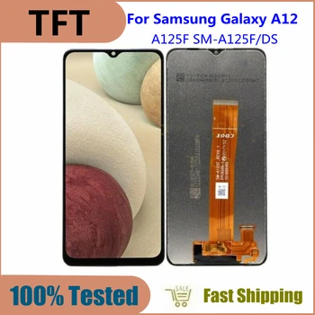 Дисплей для Samsung Galaxy A12 A125F A125F/DS дисплей ЖК-дисплей с сенсорным экраном дигитайзер В сборе запасные части для ремонта Изображение
