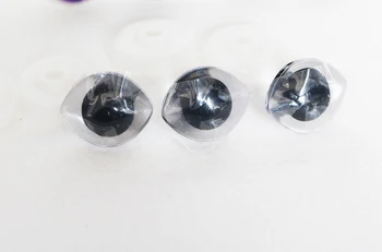 20шт 23 мм 28 мм Овальные 3D прозрачные защитные игрушечные глазки с жесткими шайбами для кукольных глаз-N19 Изображение