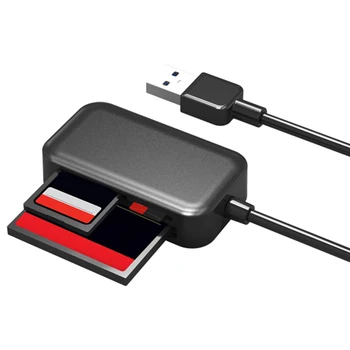 Кард-ридер 3 в 1 от USB 3,0 до SD TF CF Card Устройство чтения карт памяти Высокоскоростной Смарт-Кардридер Адаптер Флэш-Накопитель Аксессуар для ноутбука Изображение