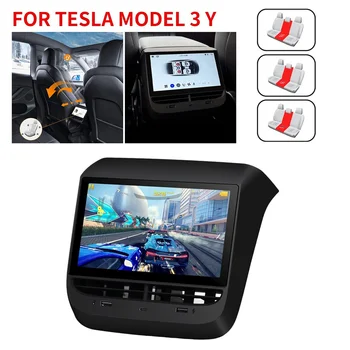 Дисплей заднего управления Tesla Model 3/Y Беспроводной Carplay, Монитор климатической температуры, панель переменного тока, контроллер с развлекательным экраном Изображение