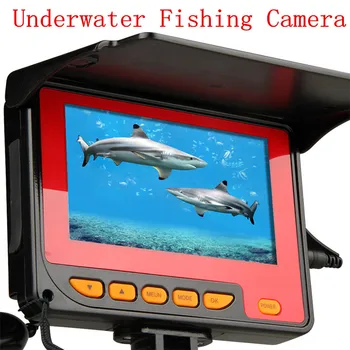 Портативная камера для поиска рыбы, камера для подводной рыбалки с кабелем длиной 20 М и цветным монитором диагональю 4,3 дюйма Изображение