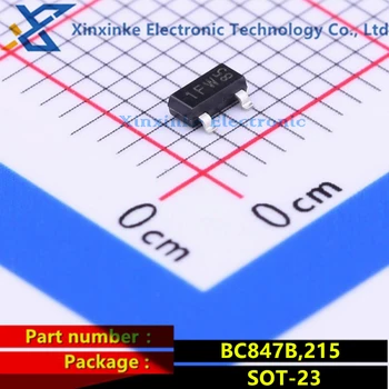 50ШТ BC847B, 215 SOT-23 45V 100mA NPN SMD транзистор Изображение