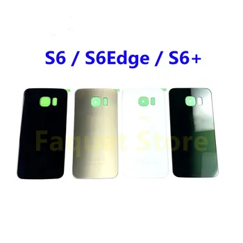 100% Оригинал Для Samsung Galaxy S6 S6edge S6 edge + Задняя 3D Стеклянная Крышка Батарейного Отсека Корпус Замена корпуса S6 G928F G920F G925F Изображение