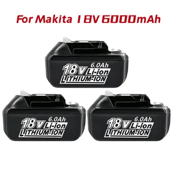3 Упаковки эрзац-аккумулятора BL1850 емкостью 6,0 Ач, литий-ионный Для Makita 18V BL1840 Bl1830 Bl1860 Изображение