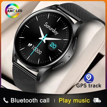 Мужские умные часы с Bluetooth-вызовом для Samsung Galaxy Watch 5 Pro, отслеживание движения с GPS 120 +, Спортивные Фитнес Водонепроницаемые Умные часы для женщин Изображение
