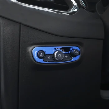 Накладка переключателя регулировки автомобильных фар из нержавеющей стали для Chevrolet Equinox 2017 2018 Аксессуары для укладки 1 шт. Изображение