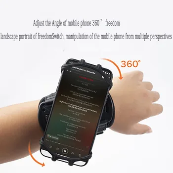 Сумка для мобильного телефона для бега, спортивная сумка, телефоны с сенсорным экраном 6,5 дюймов, оснащенные 360-градусным чехлом для рук, спортивный держатель для телефона на запястье Изображение