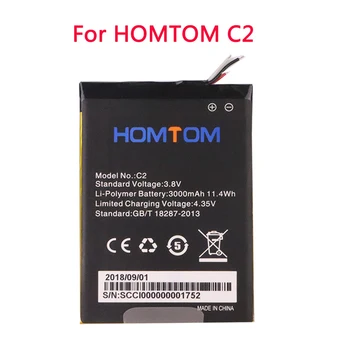 Новый 3000 мАч 100% Оригинальный аккумулятор C2 для HOMTOM C2 Phone Battery Bateria в наличии + номер для отслеживания Изображение