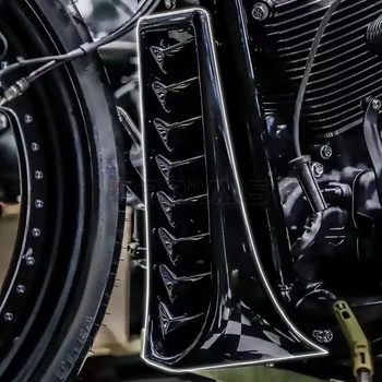 Мотоцикл Глянцево-черная Передняя нижняя крышка радиатора, Подбородочный обтекатель, спойлер для Harley Softail Breakout Street Bob Fat Bob FXBR 18-22 Изображение