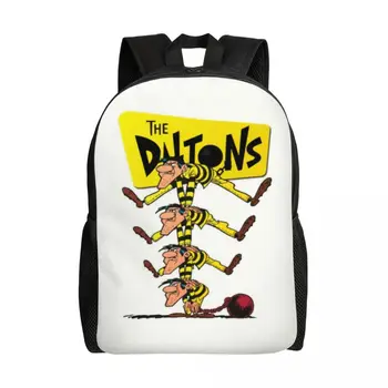 Рюкзак Lucky Luke для женщин и мужчин, сумка для студентов колледжа, подходит для 15-дюймового ноутбука, сумки с комиксами Dalton Brothers Изображение
