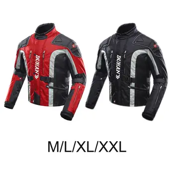 Мотоциклетная куртка Осень-зима, Регулируемое защитное снаряжение для всего тела, костюм для холодной езды, пригодный для байкеров, горный велосипед Изображение