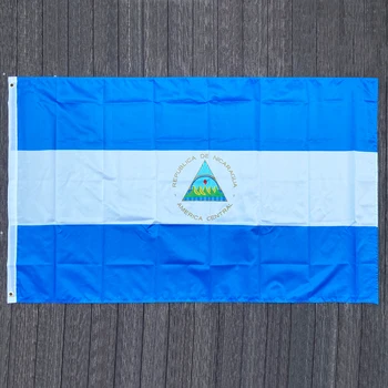 xvggdg флаг Никарагуа Баннер 90*150 см Подвесной Национальный флаг Никарагуа Изображение