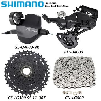 Комплект Переключателя Скоростей SHIMANO CUES U4000 1X9 для горного Велосипеда CN-LG500 Цепь CS-LG300 11-36 T/41 T Кассета Оригинальные Запчасти для Велосипеда Изображение
