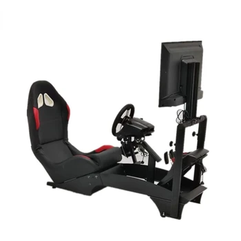Складной дизайн Регулируемый игровой 3D симулятор вождения автомобиля Симулятор гоночного сиденья с держателем рычага переключения передач Изображение