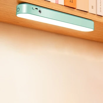 Съемная Перезаряжаемая светодиодная лампа для офиса и кабинета, Магнитный USB-пульт дистанционного управления, ночник, Настольная лампа с регулируемой яркостью, Настольное потолочное освещение в общежитии Изображение