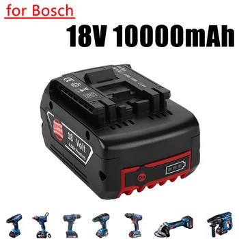 Для 18 В Bosch 10000 мАч Перезаряжаемые Электроинструменты Батарея со светодиодной литий-ионной Заменой BAT609, BAT609G, BAT618, BAT618G, BAT614 Изображение