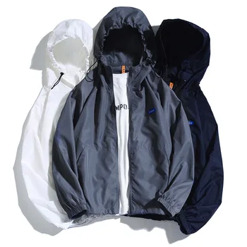 Мужская одежда, пальто, куртки, Летняя одежда из ледяного шелка, солнцезащитный крем, защита от ультрафиолета, тонкая дышащая куртка для рыбалки на открытом воздухе, модная Изображение