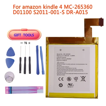 Аккумулятор ZQTMAX 890 мАч для Amazon Kindle 4 5 6 D01100 515-1058-01 MC-265360 S2011-001-S С инструментами Изображение