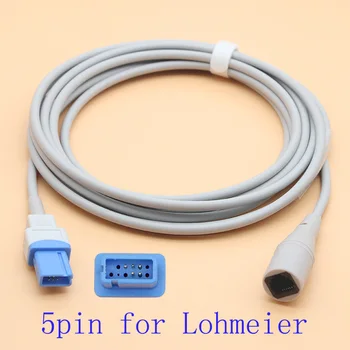 Совместимый монитор Lohmeier M010, магистральный кабель датчика IBP Abbott/Medex/Smith и датчик давления, 5-контактный кабель IBP. Изображение